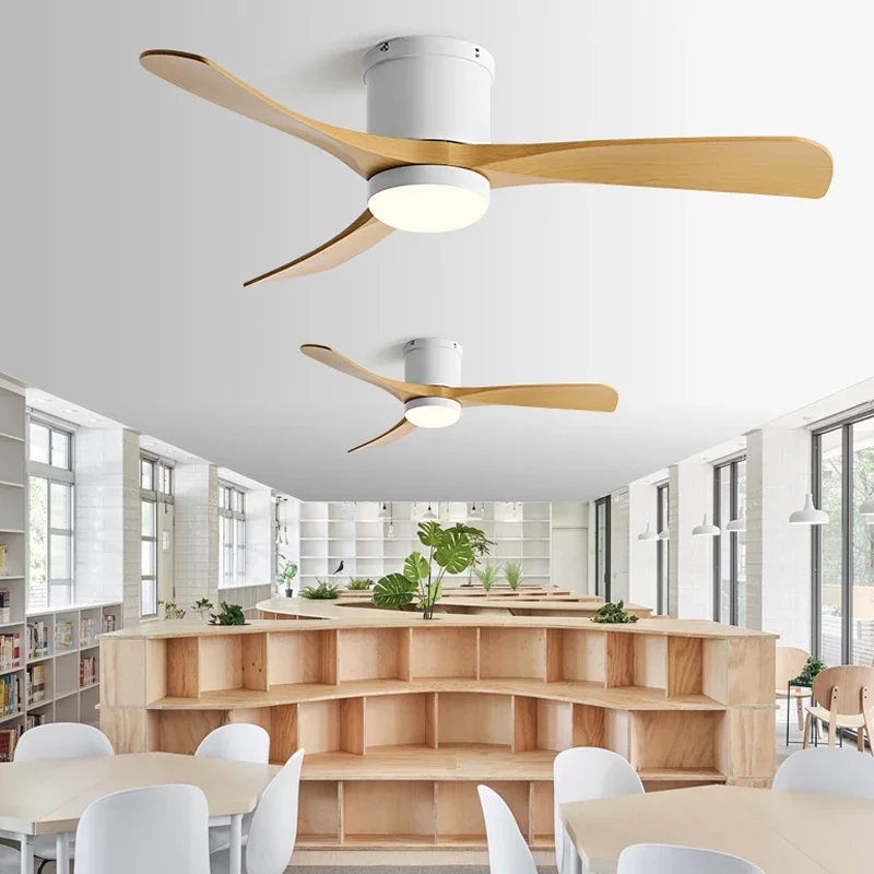 Low Floor Ceiling fan Light 38 46Inch LED Ceiling Fan With Light And Control Bedroom Household With fan chandelier 110V 220V