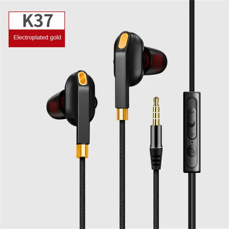 Earplugs For Headphones K37 Wired Headset In Ear Subwoofer Cable In Ear