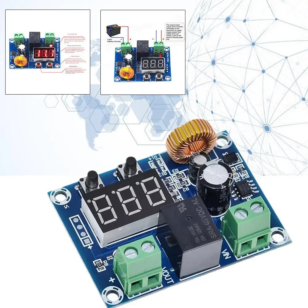 

XH-M609 Low Voltage Disconnect Switch Cut Off 12V 24V 36V Digital LED Display Over-Discharge Protect for 12-36V Lithium Battery