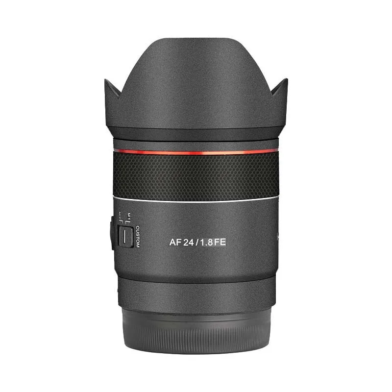 E 마운트 렌즈 스티커, 삼양 AF 24mm F1.8 FE용, 보호 스킨 데칼 필름, 스크래치 방지 보호대 코트 AF24 F/1.8FE