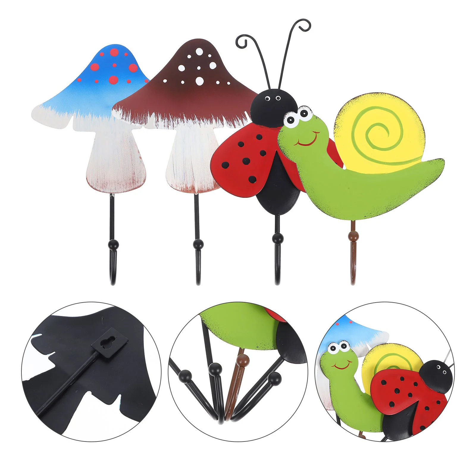 

4 Pcs Hook Home Decoration Hooks Hat Hangers For Wall Vintage Decorative Hanging Bathroom Door Metal Key