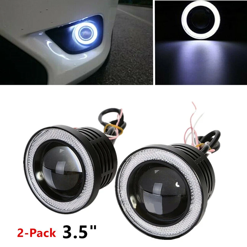 ไฟตัดหมอก LED สีขาว ดวงตานางฟ้า สำหรับ SUV
