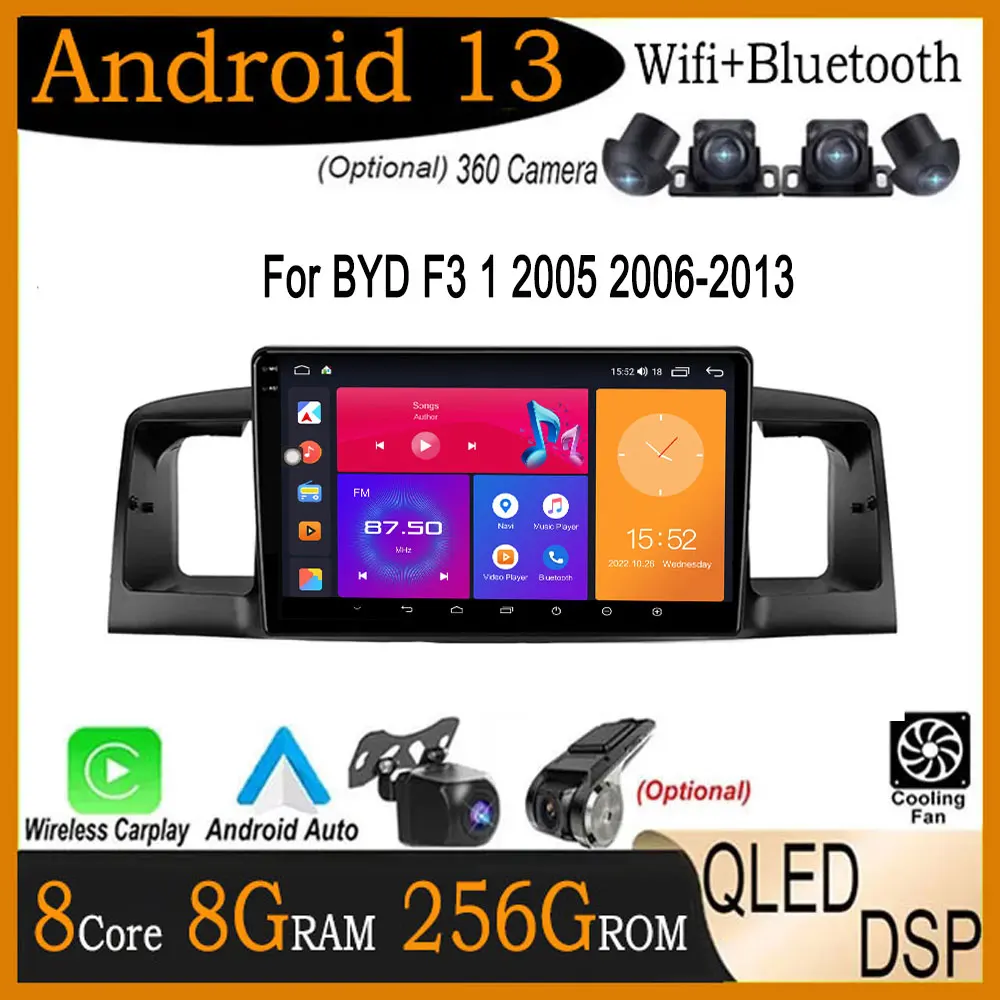 

Android 13 For BYD F3 1 2005 2006-2013 Car IPS QLED 4G Radio Video Player Autoradio Stereo Screen Multimedia