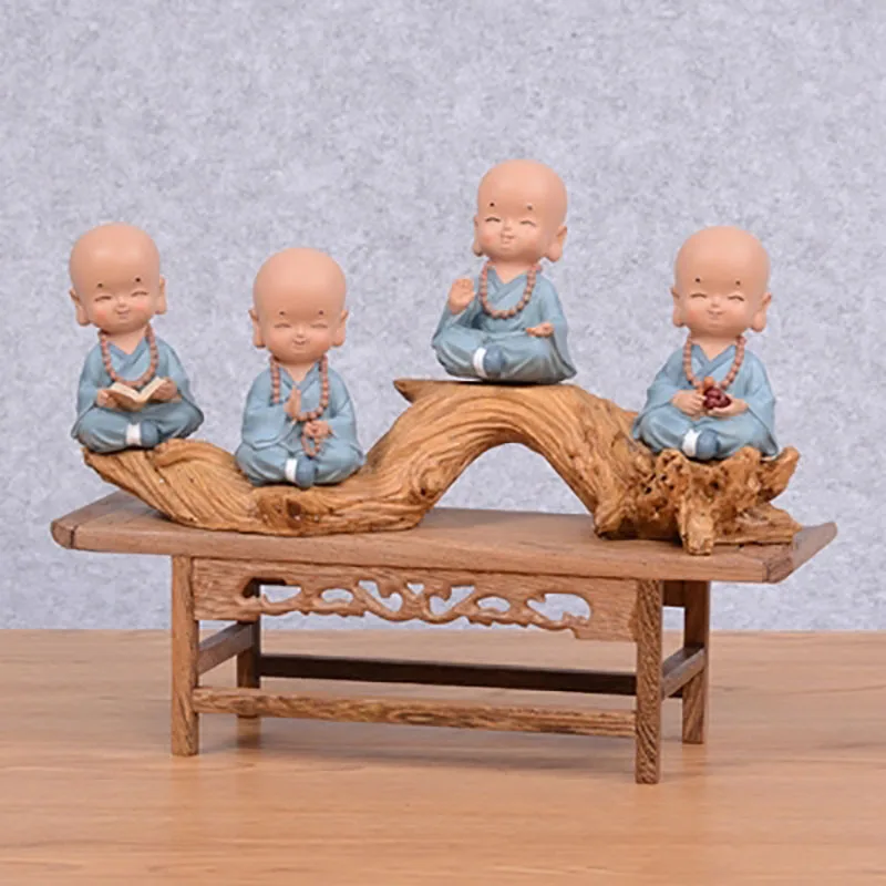 Solid Wood Antique Mini Flower Rack, Simple and Smooth Flower Table, Chicken Wing, Desktop, Chinese Style