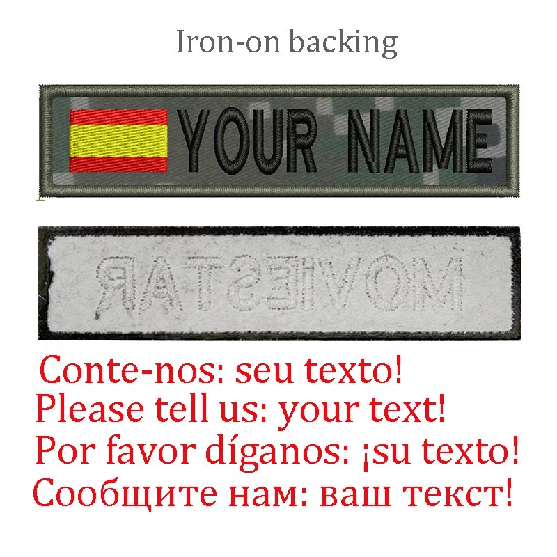 National Flag Embroidery Name Patches Stripes Badges Sticker Iron On Sewing On Hook&Loop For Clothing Hat Backpack Collar