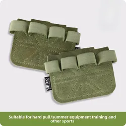 Leather Weight Lifting Training Gloves for Enhanced Grip and Palm Protection (Green)