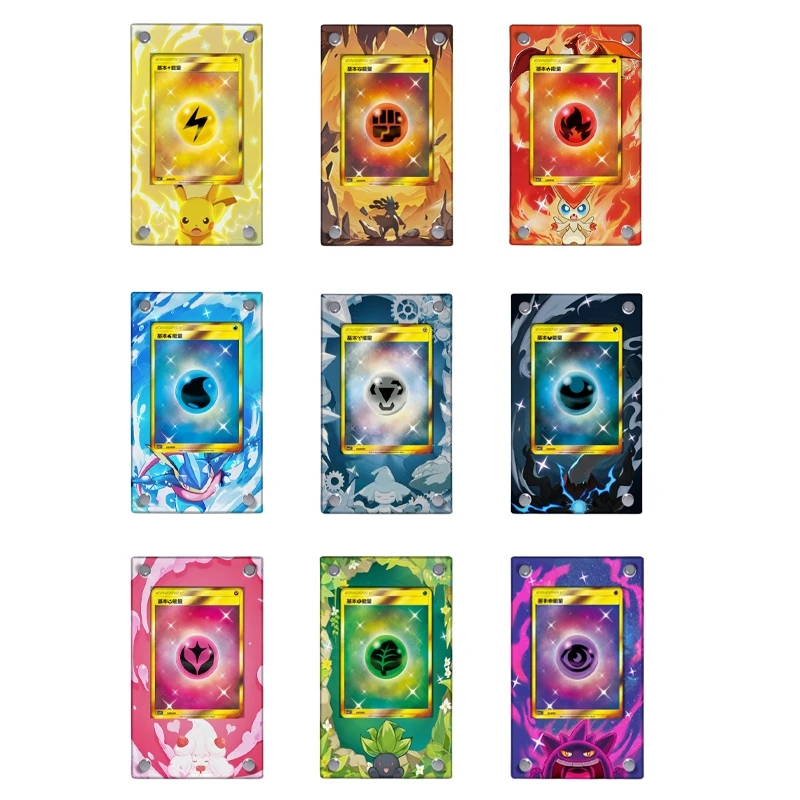 

Pokémon Golden Energy Animation Characters Acrylic Extended Painting Card Brick Anime Classics Game Collection Toy Gift