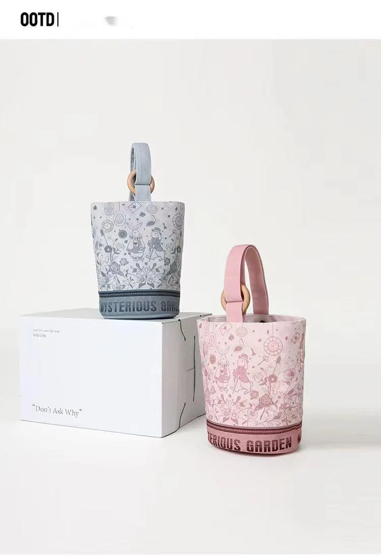 2023 Nowa zabytkowa torba typu bucket z królikiem do noszenia małej torebki, torba dla mamy, torba do noszenia na zewnątrz, torba bento do pracy_voghion.com