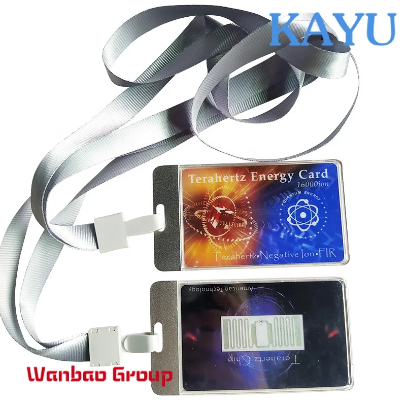 Custom  Negative ions 16000cc Newest Terahertz card with Case Bio nano Terahertz Energy Saving Card FIR Fuel Saver Card for Heal