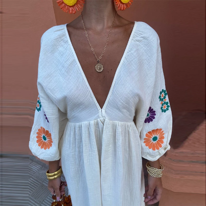 Vestido Linho Midi Decote V, Pronta Entrega, Em Alta, Vestido de Linho elegante