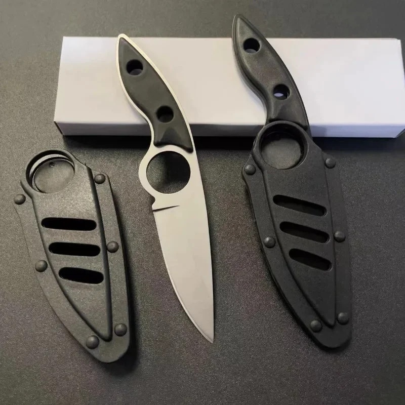 New outdoor multi-function straight knife, portable EDC small straight knife, camping self-defense survival knife with K sheath 3