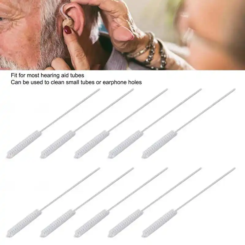 10Pcs 2.5mm Portable Hearing Aid Vent Cleaning Brush Nylon Hair Soft Brush Hearing Aid Tube Air Holes Cleaning Tool Accessories 4