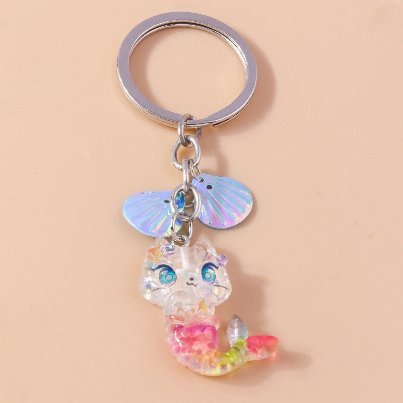 Aihua Chic Sommer Strand Shell Meerjungfrau Schlüsselanhänger Ozean Meer Souvenir Geschenke Auto Schlüssel Halter Handtasche Anhänger DIY Schmuck Zubehör – Detail 12