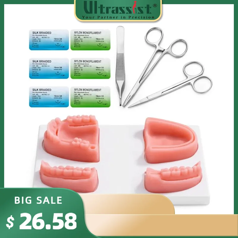 

Ultrassist Dental Training , Dental Suture Practice Kit For Gum Cutting & Gingival Suturing, Best Suture Practice Kit