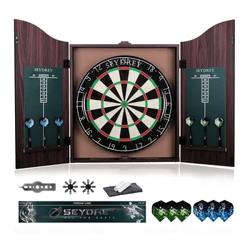 Sisal Dartboard Cabinet Set 1
