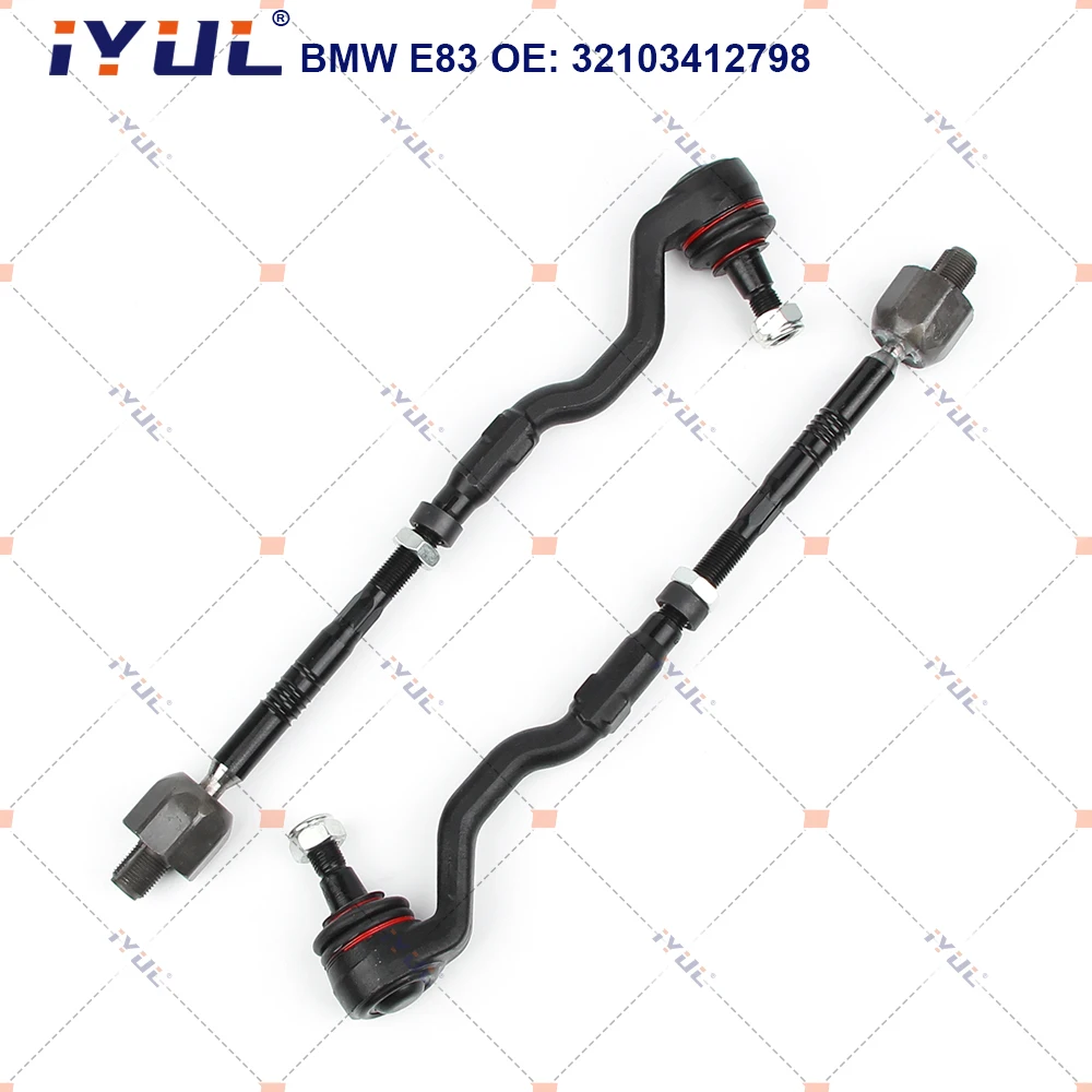 

IYUL Pair Front Steering Tie Rod Head Assembly For BMW X3 Series E83 2.0i 2.5i 3.0d 3.0i xDrive 2003-2011 32103412798