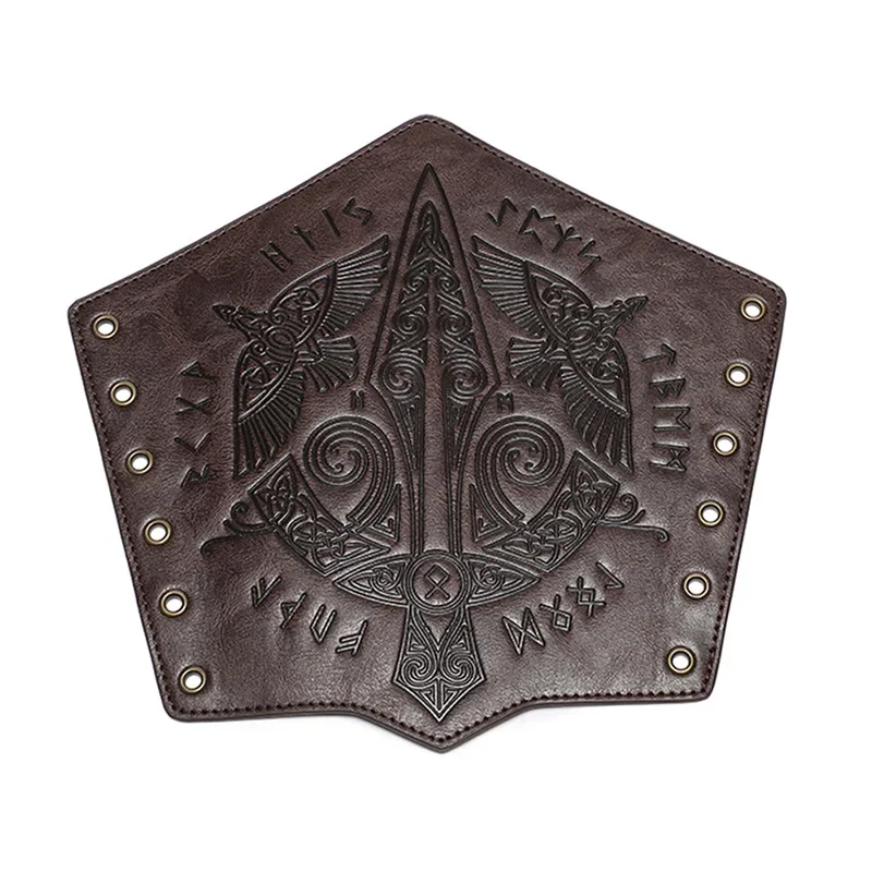 Medieval Leather Gauntlet Wristband Bracers - Unisex Arm Cuff Armor