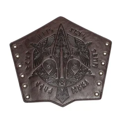 Medieval Leather Gauntlet Wristband Bracers - Unisex Arm Cuff Armor (3)