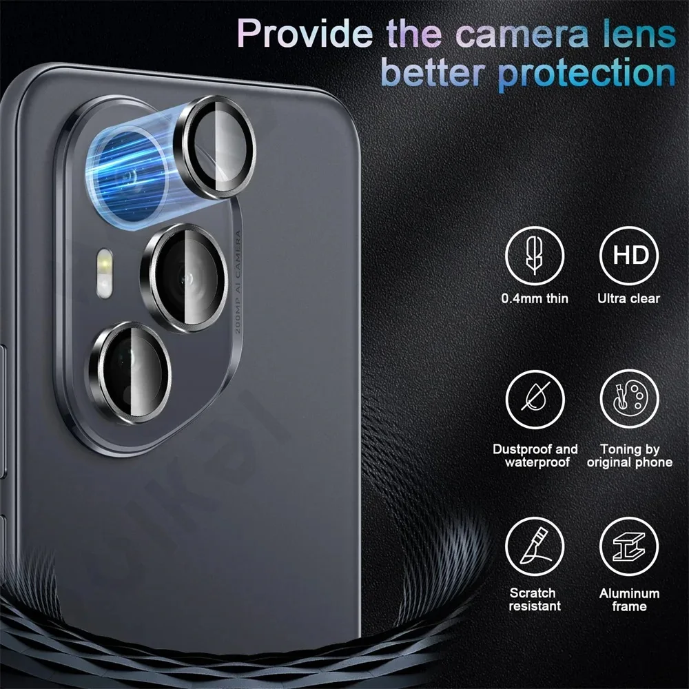 Premium HD 9H Tempered Glass Camera Lens Protector Film with Metal Scratch Resistance