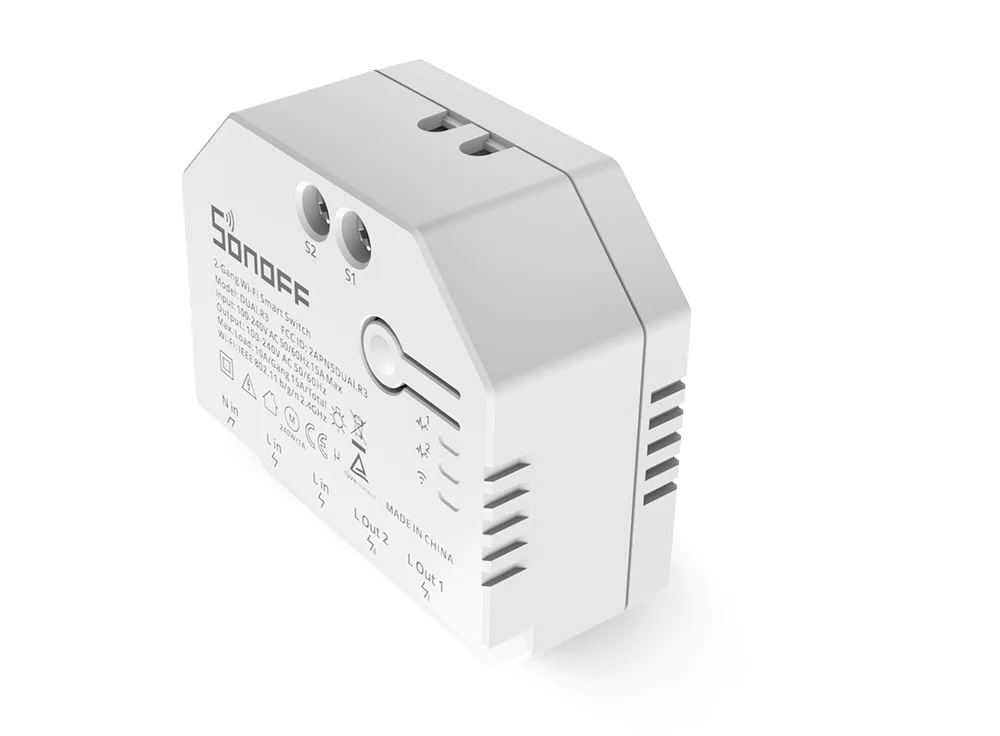 DUAL R3 DUAL R3 Lite 2-Gang Switch WiFi MINI Switch with Power Metering Dual Rel