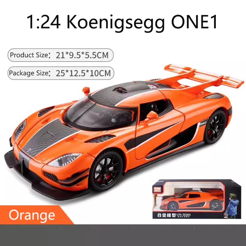 21cm Modellauto Koenigsegg One1 Modellauto 1:24 Die Produktbild-Vorschau 7