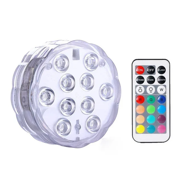 IP68 Waterproof Multi Color Submersible LED Lights Underwater Night Lamp Tea Light Vase Bowl Party Wedding Christmas Decoration rgb led submersible light waterproof ip68 underwater light remote controller outdoor swimming pool fountain fish tank decoration