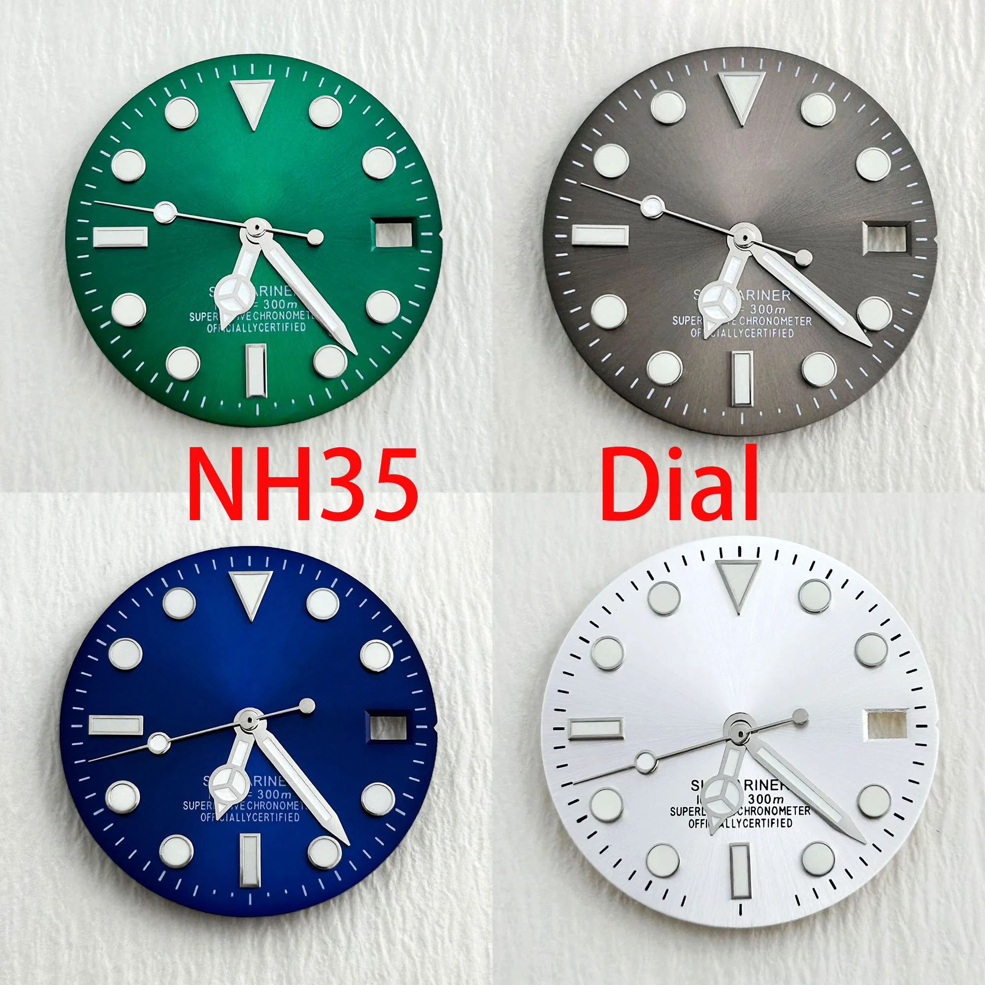 

NH35 dial green glowing men's watch dial 28.5mm suitable for NH35 movement watch accessories repair tools