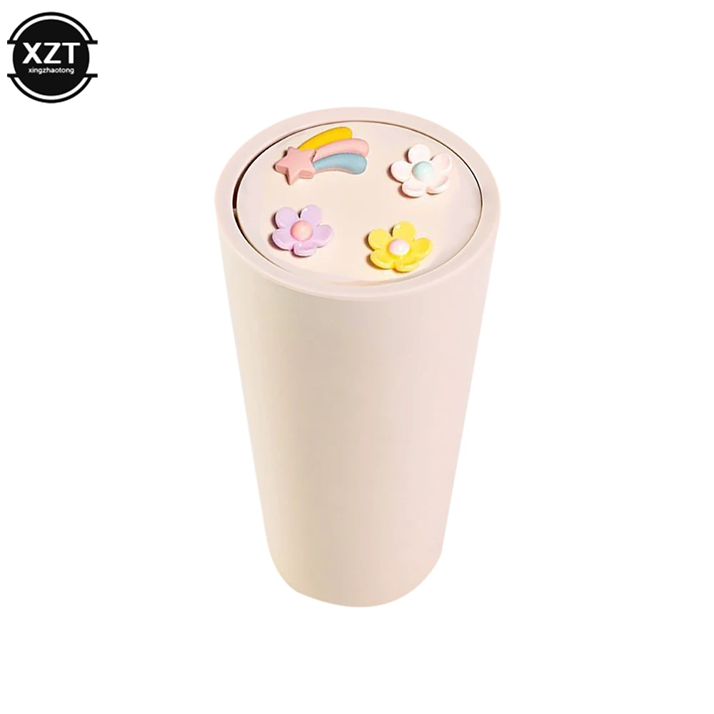 Creative Cute Shape Car Trash Can Mini Storage Bucket Car Garbage Storage Bucket Glove Box Desktop Trash Can
