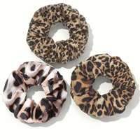 1/3/6pcs Leopard Print Scrunchies Hair Tie Rope hair Band Ponytail Holder Elegant Women Hair Accessories Chiffon Casual - Image 3