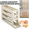 4 Tier Egg Storage Box Organizer for Refrigerator Rolling Egg Organizer Holder Fridge Storage Organizer Food Storage Container 3