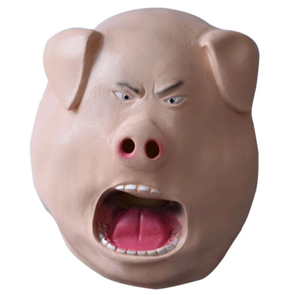 

Rossi Pig Head Mask Cosplay Anime Funny Sing Cartoon Animal Latex Helmet Full Face Headwear Halloween Masquerade Party Costume