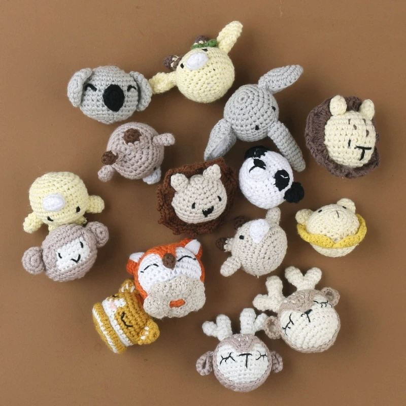

Animal-themed Chewable Beads Animal Knitting Beads Create Unique Teething Accessories for DIY Projects Pacifier Clip 69HE