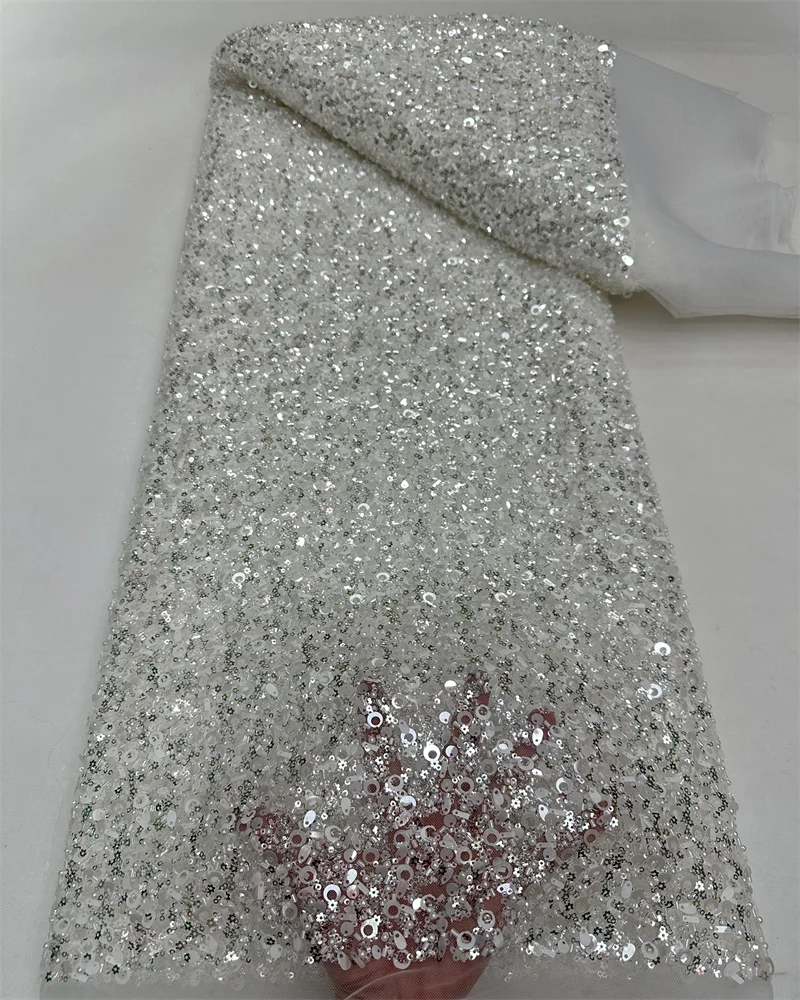 

Французские африканские тюлевые бусины, кружевная ткань 2024, высококачественное кружево, нигерийская вышивка, 3D блестки, кружевная ткань для свадебной вечеринки