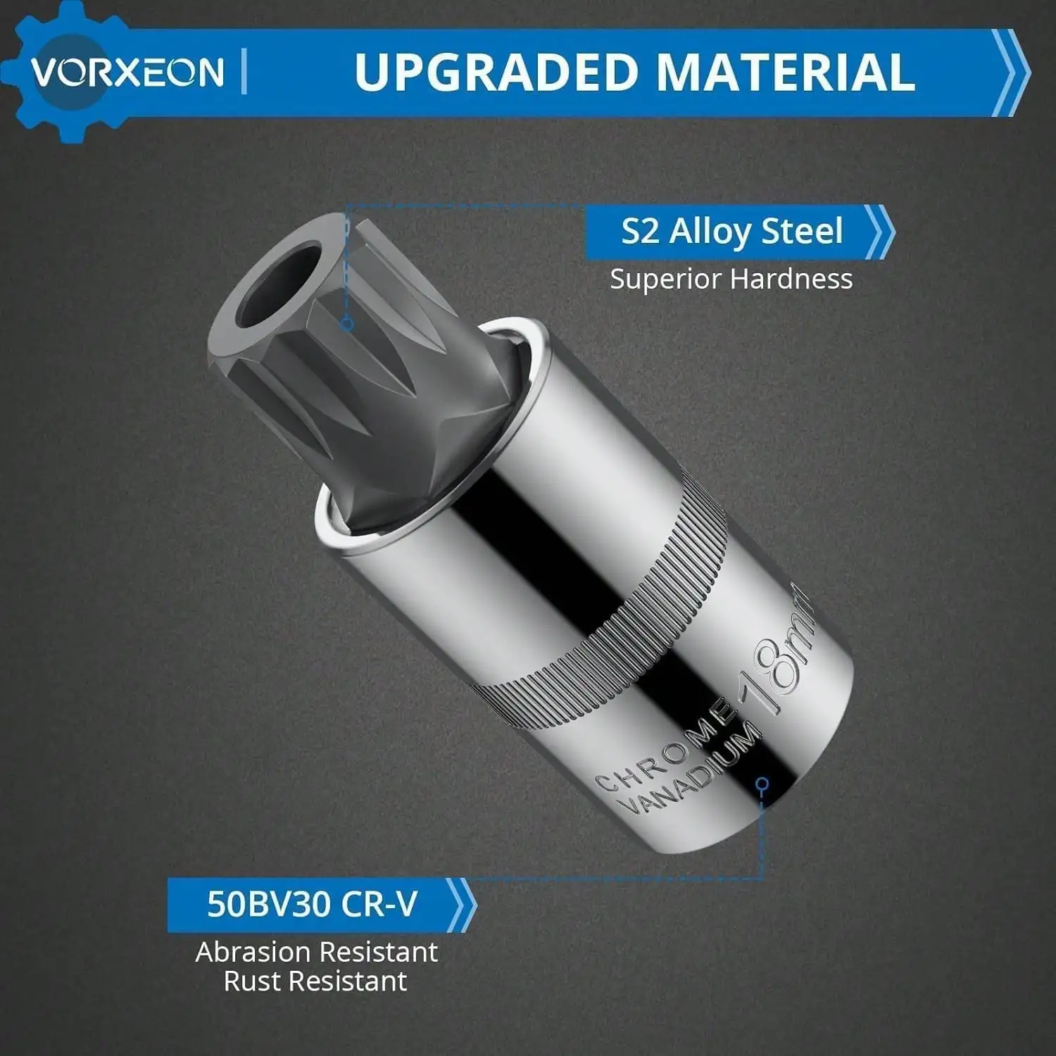 XZN Triple Square Spline Bit Socket Set Image 4