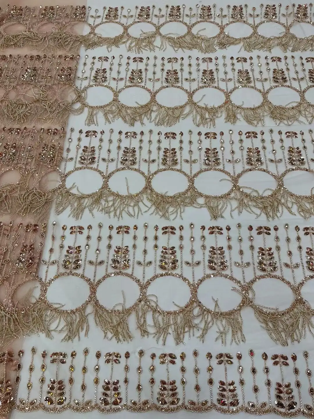 

High Quality Net Tulle Nigerian Fabrics J-13080610 African Lace with Beads For Sewing