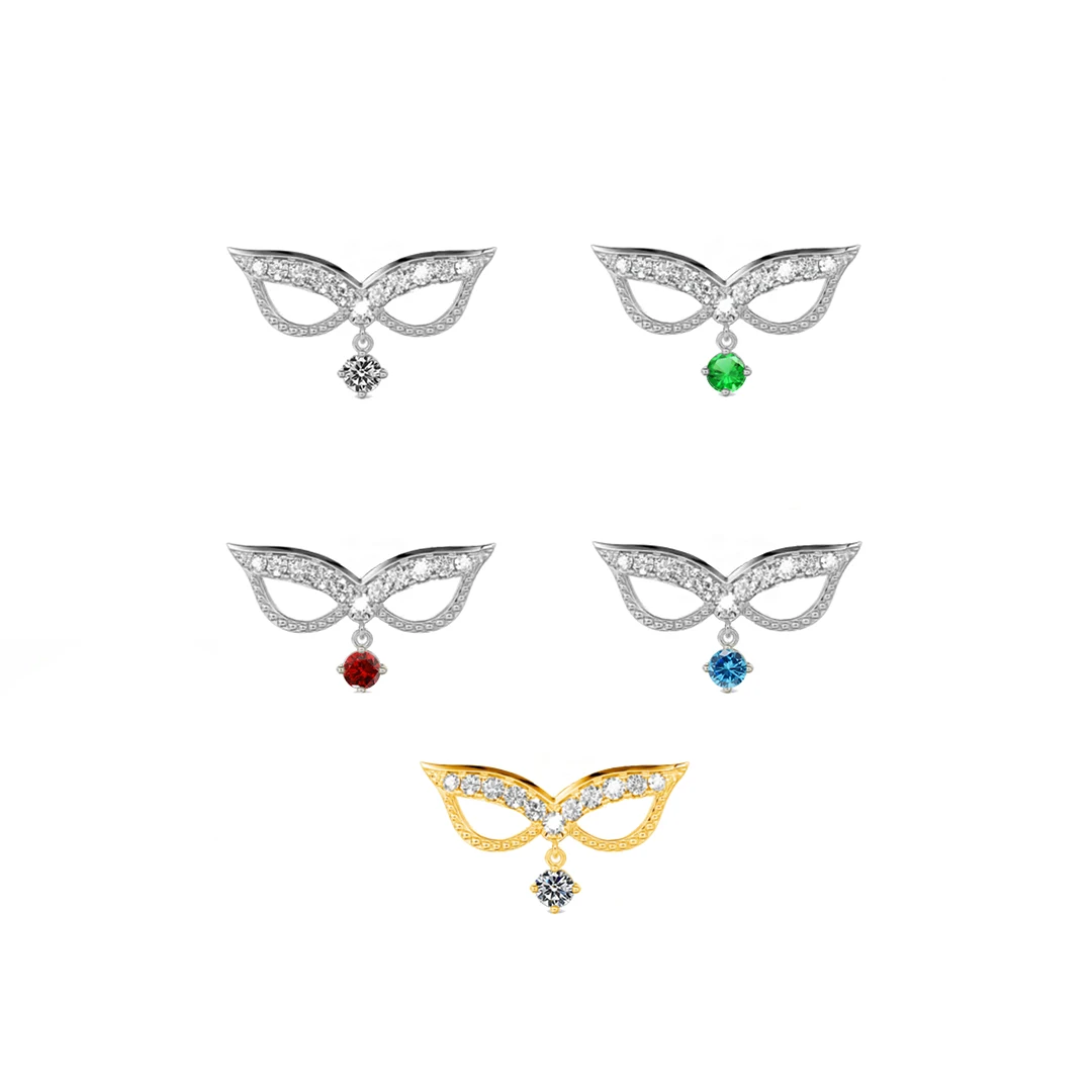 

Fashion Jewelry Piercing Jewelry ASTM F136 Titanium Masquerade Mask With Pendant Lip Earring Threaded Tops Piercing Jewelry