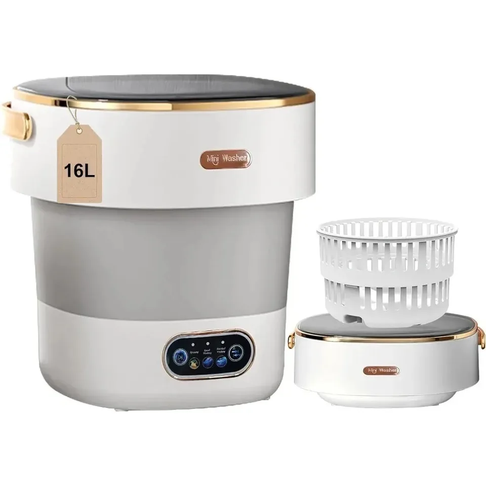 Portable Mini Washing Machine with Spin Basket