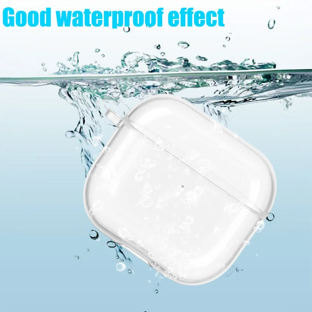 Transparent Frosted Earphone Case - Soft TPU Protective Cover with Hook Strap Accessories