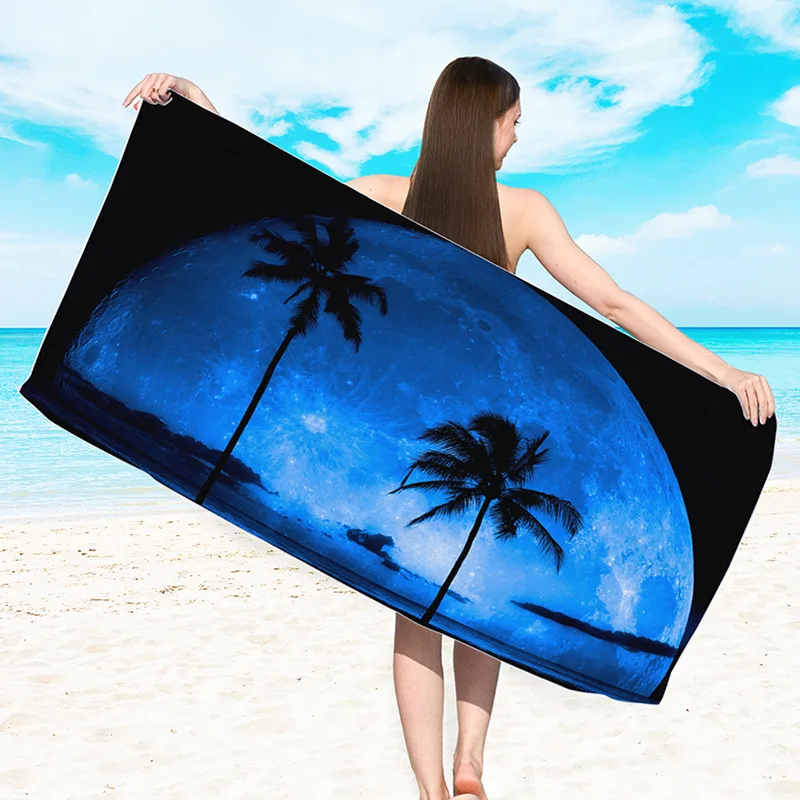 

h-Microfiber Beach Towel Absorbent Sports Towel Digital Printing Towel Beach Towels for Adults Large