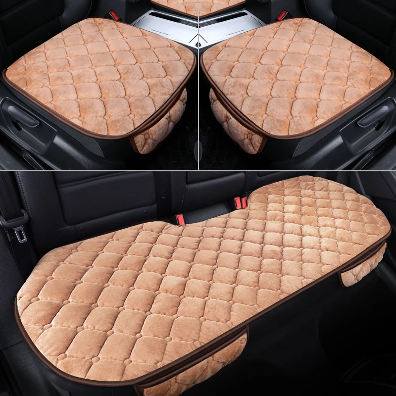 

Warm Car Seat Cover Plush Car Seat Cushion Front Car Chair Backrest Pad Protector Full Set Front Rear Seat Auto Seat Protector