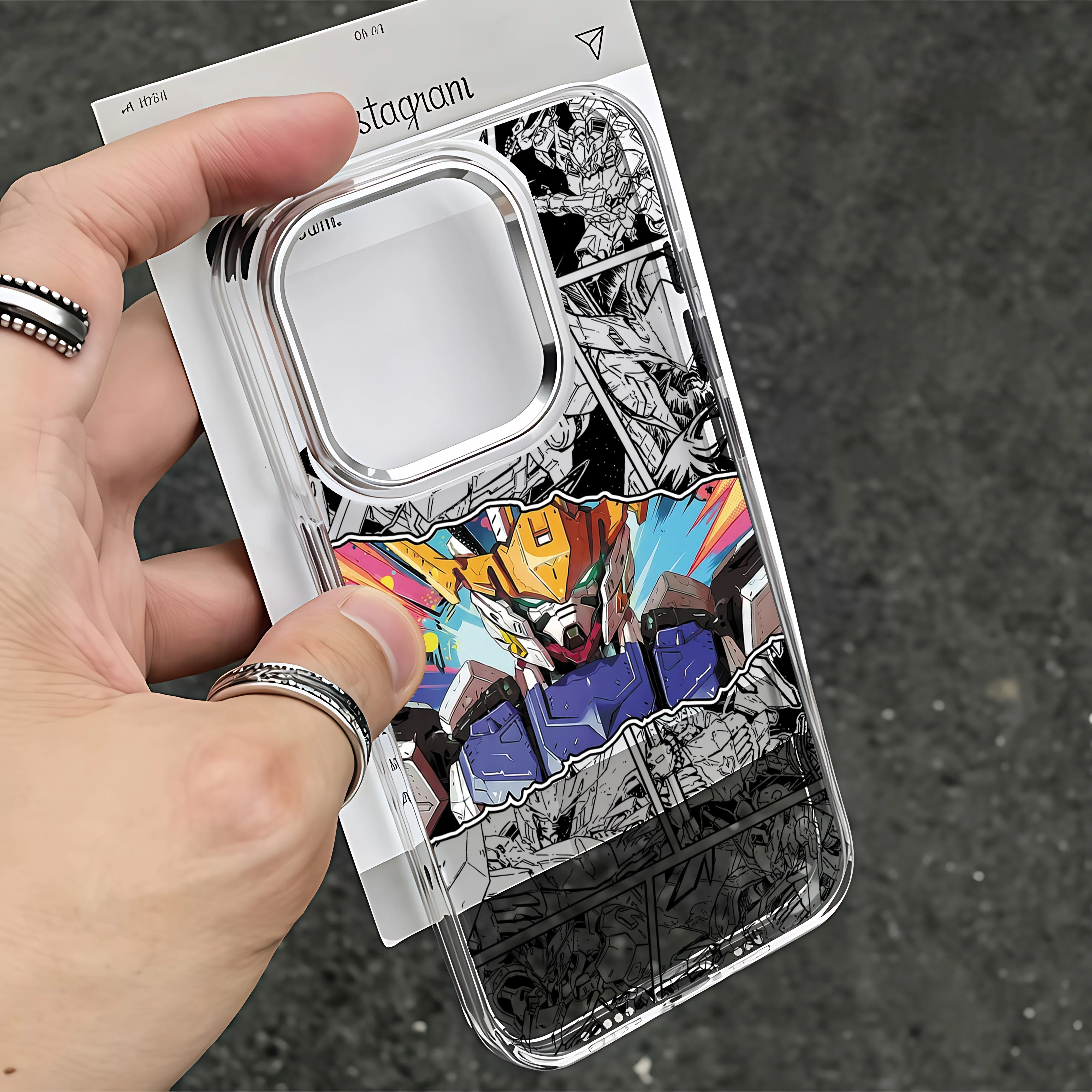 Cool Anime Gundams Clear Phone Case