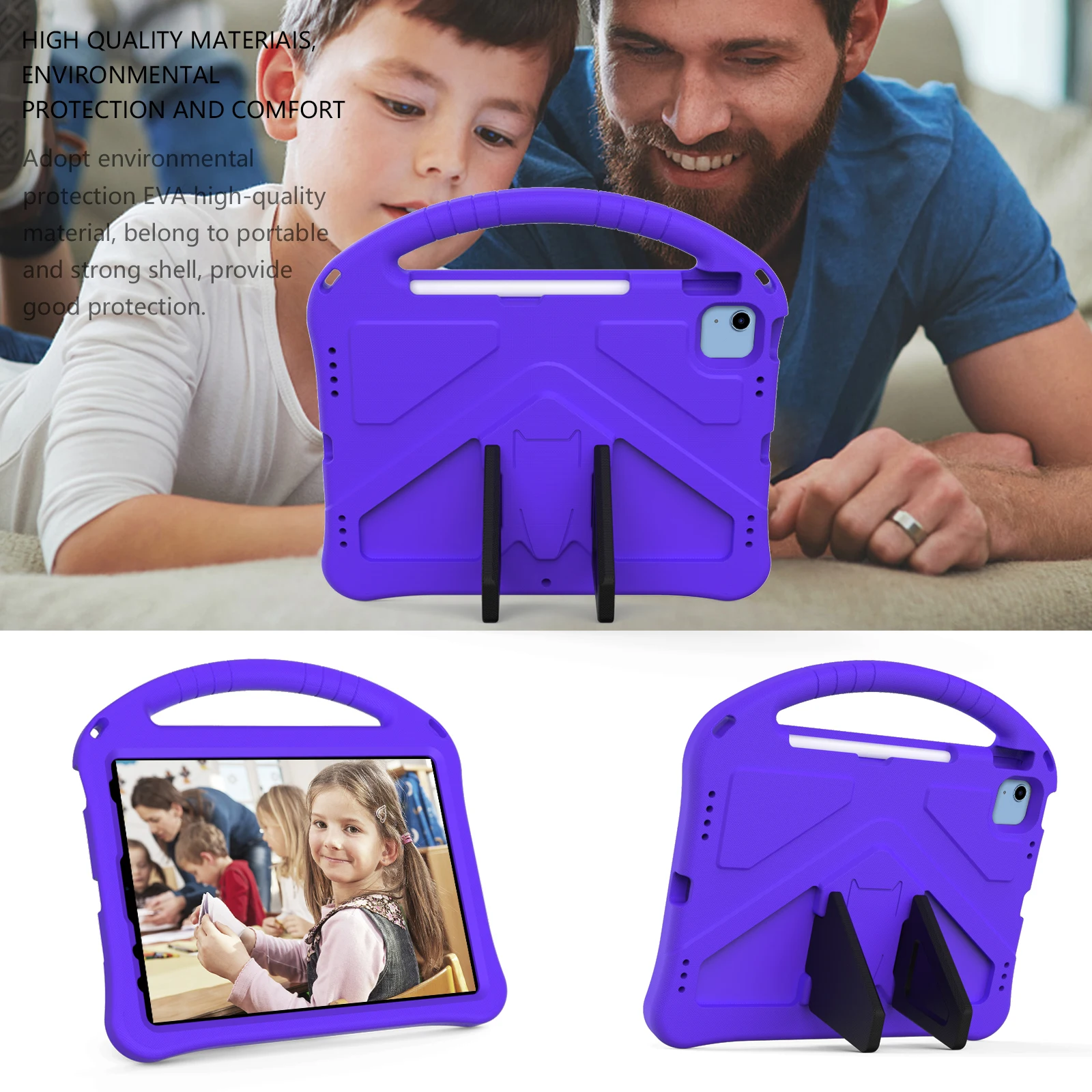 Children's Soft EVA iPad Case with Child-Friendly Handle