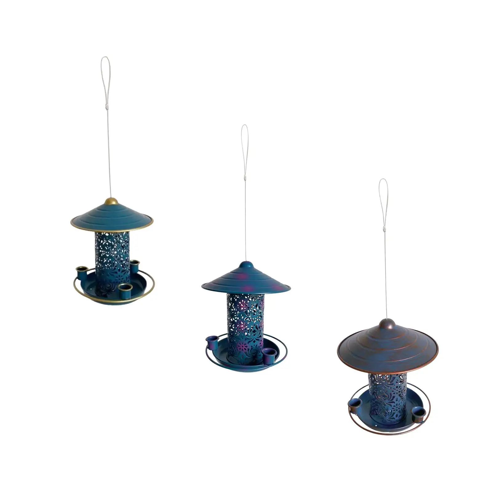 

Кормушки для птиц, уличные подвесные многофункциональные садовые кормушки с 3 чашками для воды, для украшения двора, газона, уличного фермерского двора