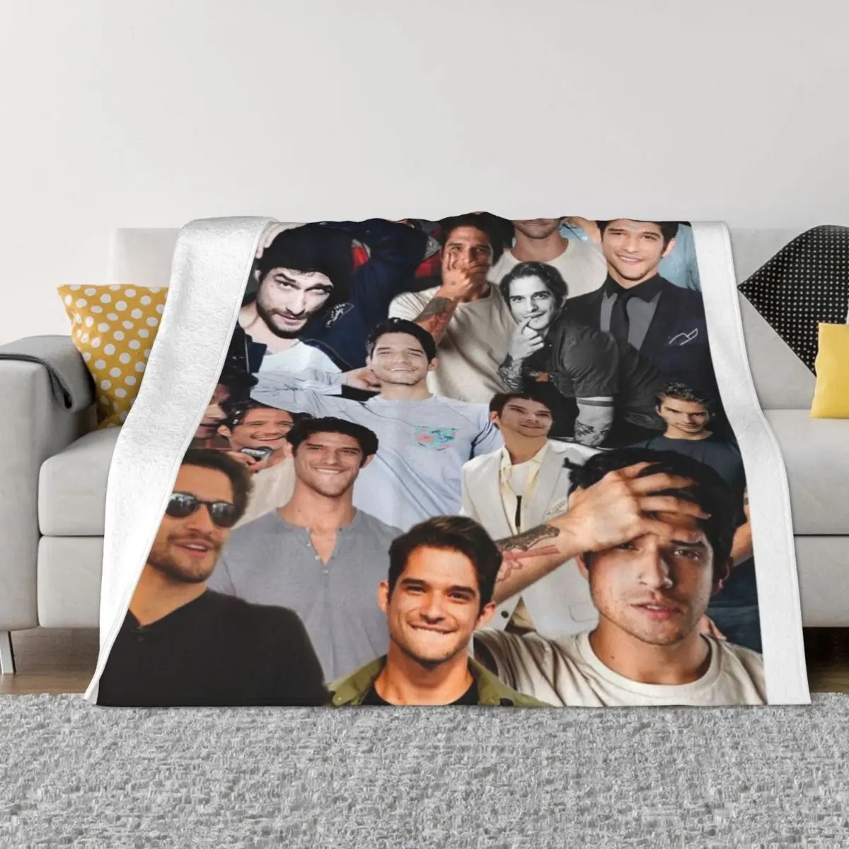 

Tyler Posey Montage Throw Blanket Luxury Throw Personalized Gift Polar Blankets