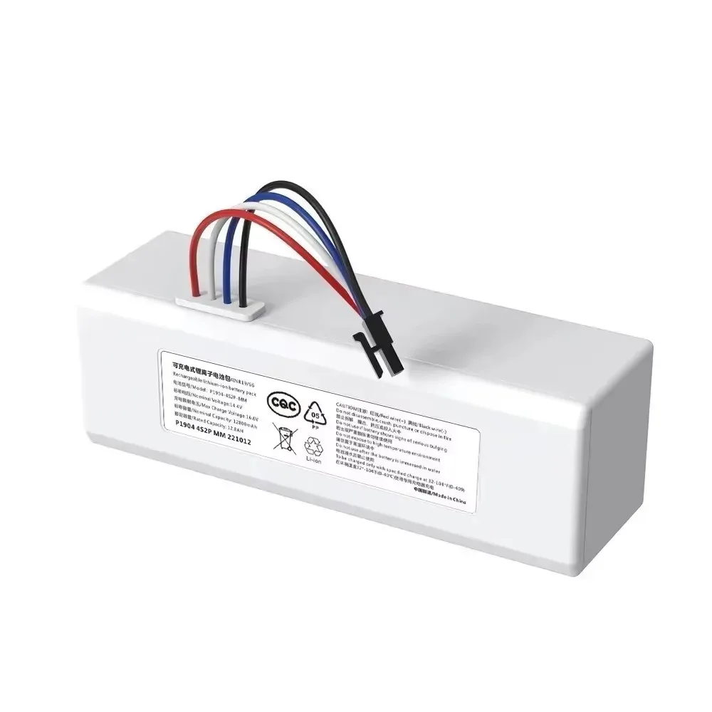Original STYTJ01ZHM Battery P1904-4S1P-MM For Xiaomi Mijia 1C Robot Vacuum Mop Cleaner Accessories 14.4V 12800mAh 18650 Battery 3