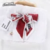 26 Initial Letter Silk Hair Satin Scarf Bag  Skinny Scarves Design Wrist Towel Foulard Neckerchief Headband for Ladies 2022 6