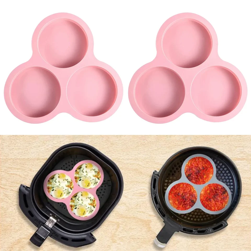6 Stück Silikon Backform Rund – 10 Cm Für Heißluftfritteuse & Backofen | Antihaft, Hitzebeständig | Cupcakes, Eier, Mini-Kuchen