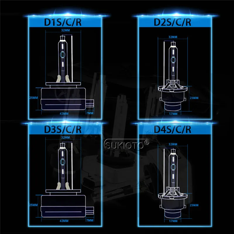 SUKIOTO ADVANCED JAPANESE NIGHT BREAK LASER KYSQAIR 55W XENON D1S HID BULB D2S 4300K D3S 6000K 8000K D4S 35W AUTO CAR LIGHT