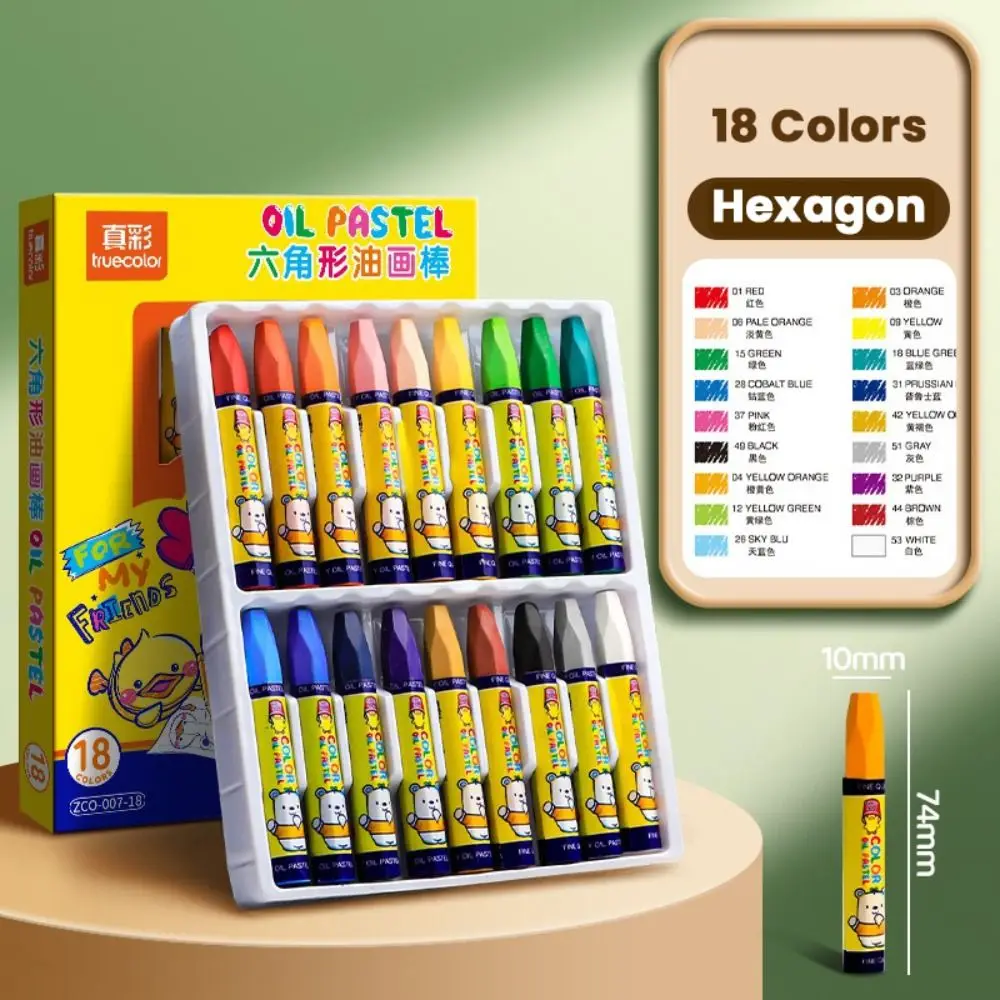 Safe 12/18/24/36/48Colors Oil Painting Stick Washable Drawing Supplies Drawing Stick Non Dirty Hands Crayon Painting Tool