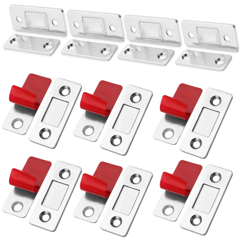 Magnetic Cabinet Catches 4/2/1Set Strong Magnetic Cabinet Catches Ultra-Thin Door Magnets Stops Invisible Adhesive Drawer Magnet